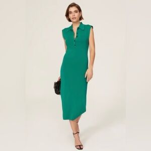 strapless open back dress Simona Pleated Midi Dress main image 1
